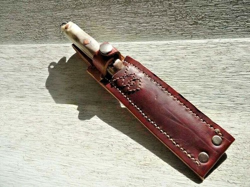 Cuchillo estilo comando primitivo, hecho a pedido, acero forjado con alto contenido de carbono y asta - Imagen 5 de 5