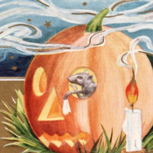 1910s Whitney Made Halloween Anthropomorphic Mice, JOL, Witch Unposted Postcard - Picture 5 of 8