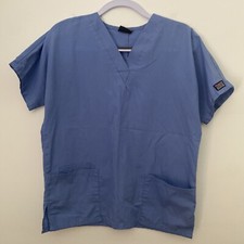 Cherokee Scrub Top Medical Uniform Ceil Blue V-neck Small