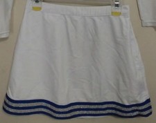Real Authentic Genuine White Blue Silver Cheerleading Skirt Cheer Fantastic