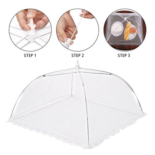 Kitchen Food Cover Fold Tent Camp Cake Covers Umbrella Mesh Net Mosquito Home - Picture 3 of 16