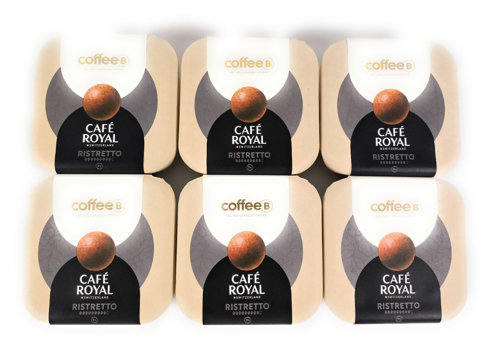 Coffee B Kaffee Kapsel by Café Royal 6x9=54 Balls Kaffeebälle versch Sorten