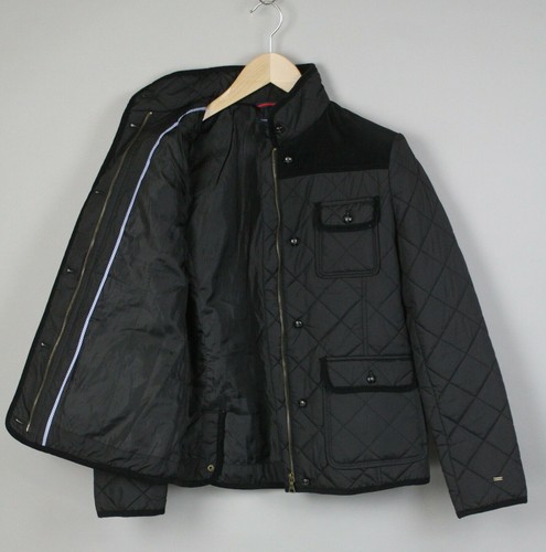 TOMMY HILFIGER Mujer Negro Acolchado Hinchado Invierno Chaqueta Abrigo >> Talla Pequeña - Imagen 6 de 11