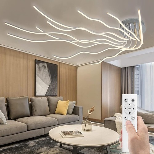 LED Modern Deckenleuchte Kronleuchter Mit Fernbedienung 10-Flammige Schlafzimmer - Bild 3 von 7