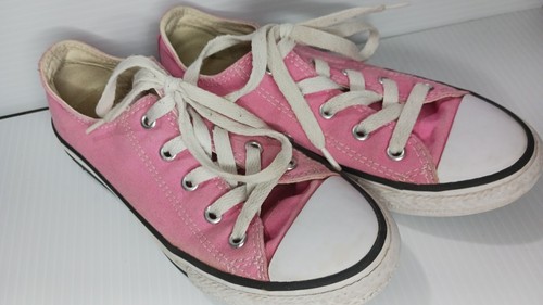Converse All Star Mädchen Größe 1 Jugend Rosa Low Top Sneaker Schuh - Bild 9 von 9