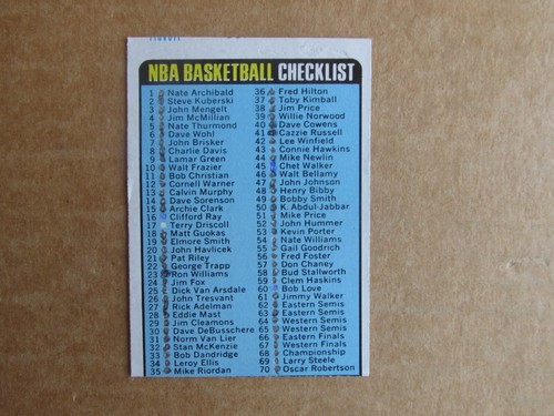 1973-74 TOPPS BASKETBALL CARD SINGLES COMPLETE YOUR SET U-PICK UPDATED 11/16 - Picture 168 of 378