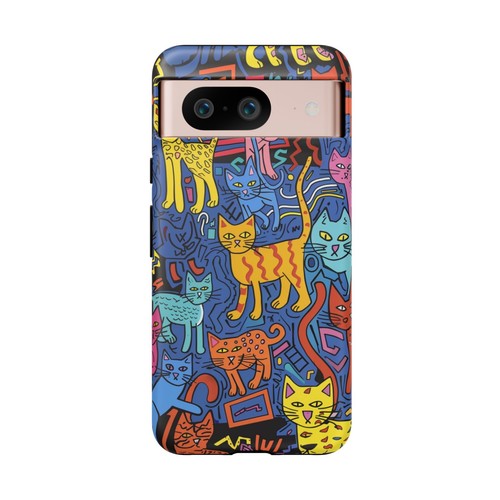 For iPhone | Samsung Galaxy | Pixel Phone Case - Cats Abstract Art Pattern - 第 249/256 張圖片