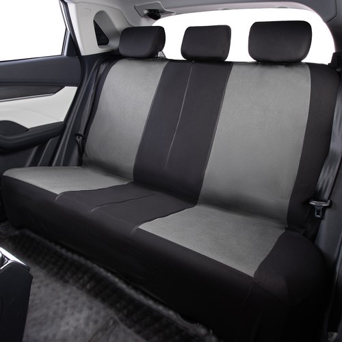 Universal Rear Bench Car Seat Cover Split 40/60 50/50 60/40 Black Gray Polyester - Picture 5 of 10