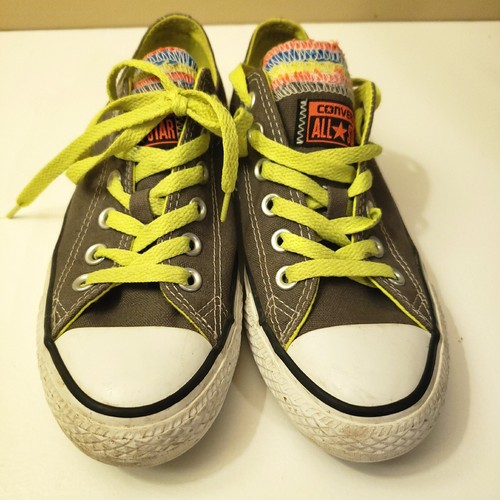 Tenis Converse Hombres 5 Mujeres 7 Colores Neón Múltiples Lenguas Arco Iris Zapatos Bajos - Imagen 2 de 15