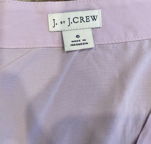 J Crew light lilac purple faux. wrap top flutter sleeves NWOT 6 - Picture 6 of 6