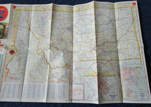 1957  UNION 76    MONTANA - IDAHO - WYOMING   ROAD MAPS   # 2 - Picture 9 of 12