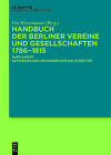Handbuch Der Berliner Vereine Und Gesellschaften 1786-1815: Supplement: Satzungen Und Programmatische Schriften by Walter de Gruyter (Hardback, 2015)