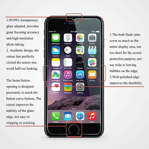 3er-Pack für iPhone 11 Pro 8 7 6s Plus X Xs Max XR Hartglas Displayschutzfolie - Bild 5 von 8