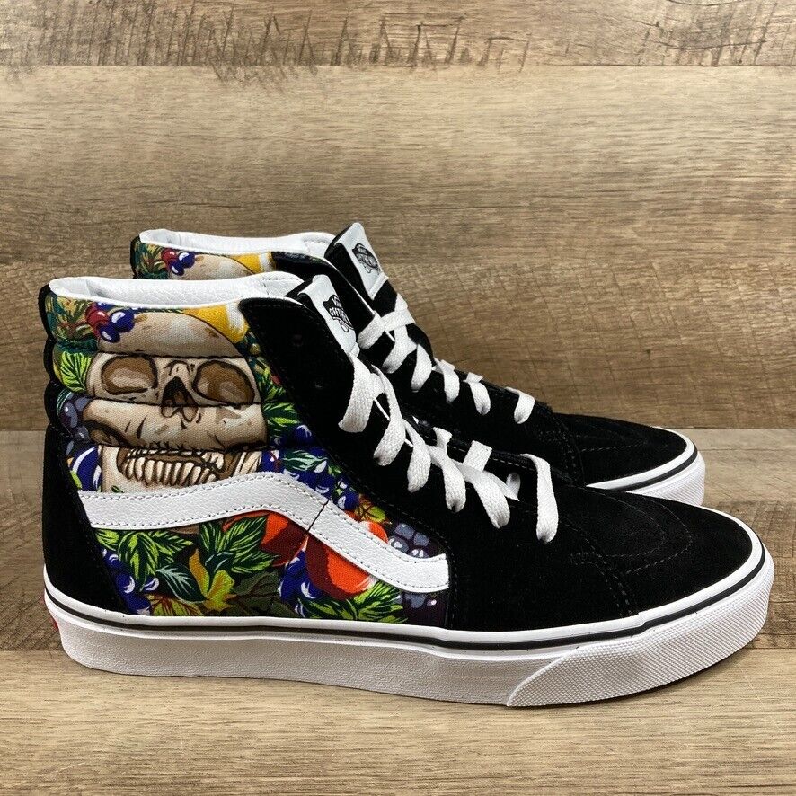 VANS Fruit Skull Sk8-Hi Sneakers Black/White Mens 8.5 Womens VANS Fruit Skull Sk8-Hi Sneakers Black/White Mens 8.5 Womens