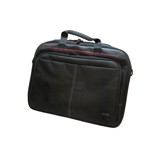 Targus black laptop bag 16 in top load adjustable shoulder strap 2 zippers