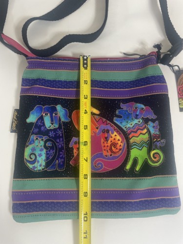 Laurel Burch Perros Bailando Cartera Perros Med Pequeño Bolso Bandolera Bolsillo Bolso NUEVO - Imagen 3 de 12