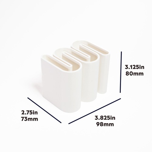 Pen and Pencil Organizer Makeup Brush Holder | White | Made in USA by Quetzal - Picture 4 of 9