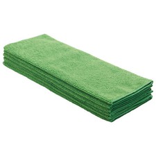Microfiber Towel, 16" x 16", 6pcs/pk, Green (10 Pack)