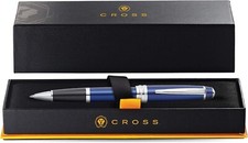 Cross Bailey Royal Blue Chrome Rollerball Pen NEW CHRISTMAS TEACHER STUDENT GIFT