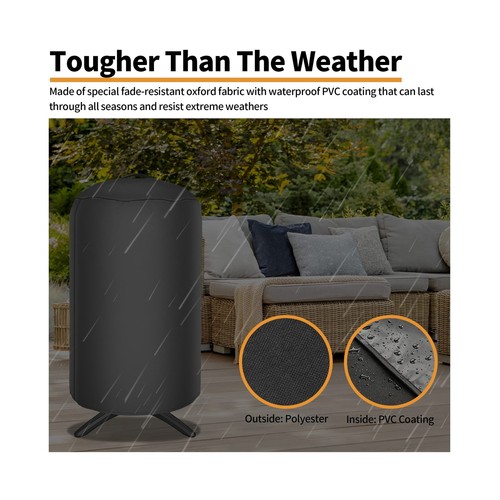 NEXCOVER Round Grill Cover | 19.5” Dia by 32”H BBQ Cover, Dome Smoker Cover, ... - Picture 6 of 7