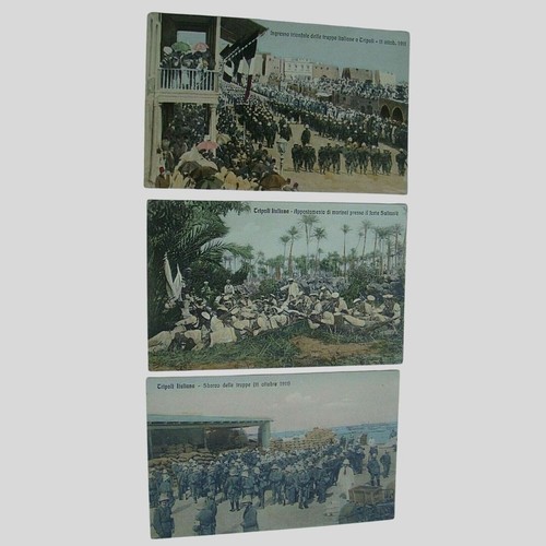 Lotto di 14 cartoline fotografiche colorate a mano all'epoca Tripoli Italiana - Picture 3 of 6
