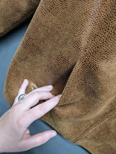 Vtg TanJay Snakeskin Jacket Womens Plus Sz 18W Gold Brown Faux Suede Leather - Picture 7 of 14