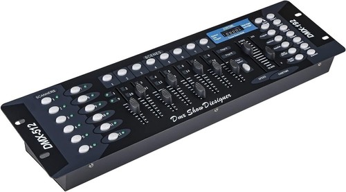DMX 512 LUCI CONTROLLO MIXER CONTROLLER LUCI DISCO EFFETTO CONSOLE DJ DISCO192 - Afbeelding 8 van 9