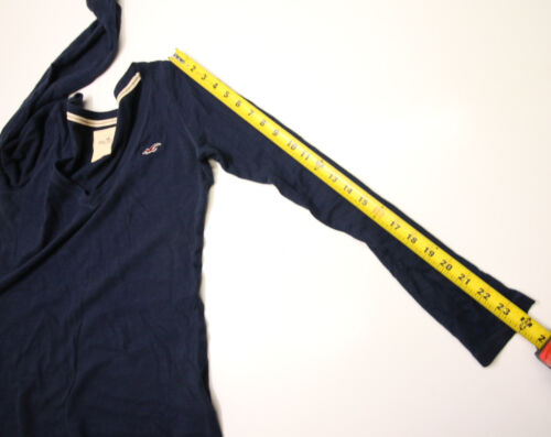 Vintage Y2K Hollister V Neck Top Shirt Womens S Navy Bella Swan Elena Dollete - Picture 13 of 13