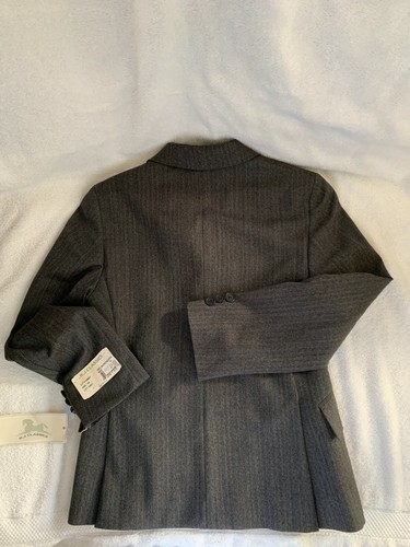 NWT RJ CLASSIC HAMPTON SHOW COAT BROWN STRIPED 100% Worsted Wool CHILDS Sz 14S - Picture 4 of 8