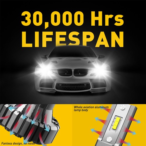 AUXITO LED White H7 Headlight Bulbs Head Lamp High Low Beam 30000LM Plug &  2/4X - Bild 6 von 30