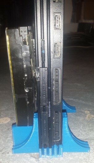 Sony PlayStation 2 PS2 Slim Vertical Stand w\ 3.5" HDD Support - 3D Printed - Picture 2 of 3
