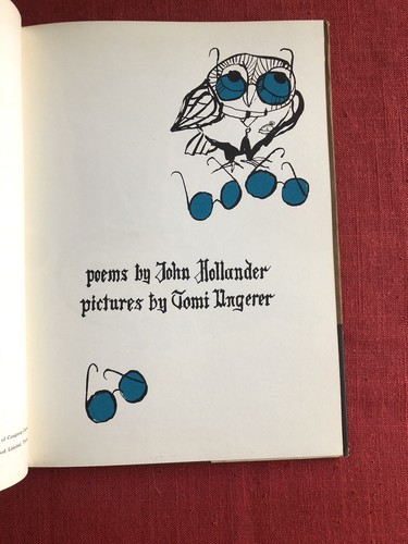 VARIOUS OWLS by JOHN HOLLANDER illus. TOMI UNGERER 1963 hardcover  1st edition - Bild 7 von 11