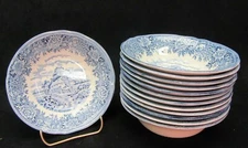 Vtg. Salem Olde Staffordshire Blue English Village 6" Soup Cereal Bowl(s) Old