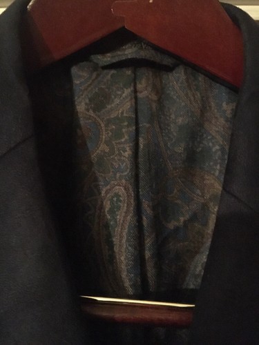 Lauren Ralph Lauren Men’s Ultra Flex Classic-Fit Faux-Suede Blue Sport Coat 44R - Picture 6 of 12