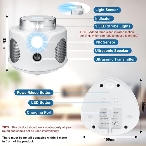 New upgraded Super Strong Ultrasonic Auto Detect Pest Rodent Mouse Repellent - Picture 15 of 24
