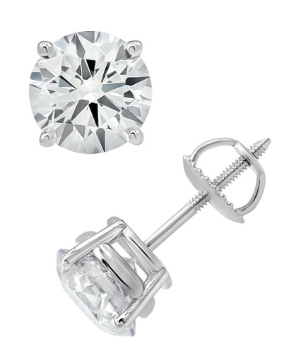 Badgley Mischka 1.00 to 6.50 Cttw 14K White Gold Lab Grown Diamond Stud Earrings - Picture 2 of 29