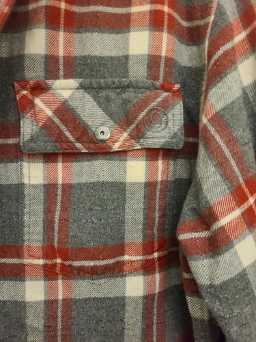 Gramicci kariertes grau/rot Flanell Langarm Druckknopf Hemd Gr. L - Bild 3 von 4
