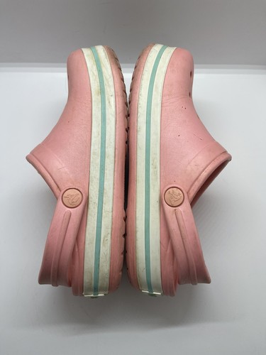 Crocs Kids Crocband Clog Slip On Sandal Pink White Size 2 Lightweight 204537 - Picture 6 of 9