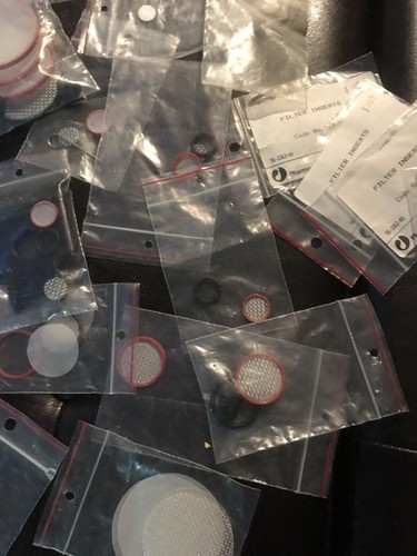 Lot of Amershame Pharmacia Biotech Filter Inserts Net Rings, O-Rings, etc. LOOK! - Picture 3 of 9