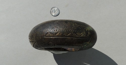 a decorated copper alloy bronze african bracelet from nigeria #243 - Picture 5 of 6