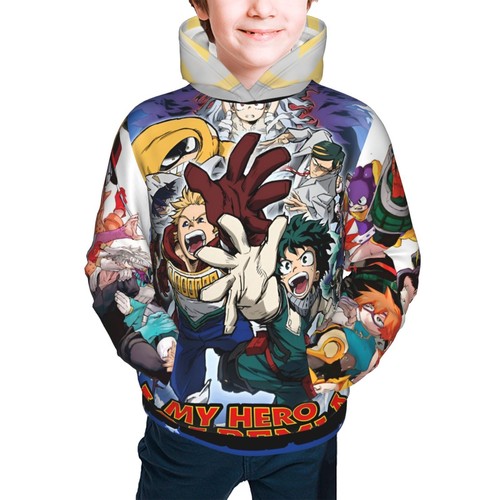 My Hero Academia Cartoon Hoodie Teen Pullover Sweatshirt Holiday Gift Customized - Picture 12 of 33