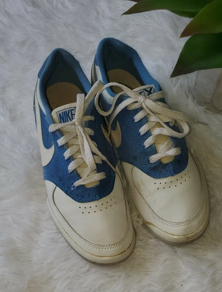 Examinar detenidamente Temporizador bandera Vintage Nike Bowling Shoes Strike - Nike X Womens Size 9 White Blue RARE  1980&#039;s | eBay