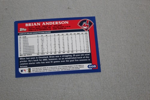 2003 TOPPS BASEBALL CARDS Complete Finish Fill Your List Set U-Pick #251-500 - Picture 436 of 500