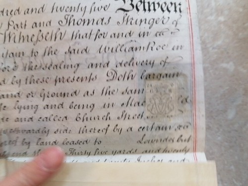 1825 VELLUM INDENTURE LEGAL DOCUMENT Macclesfield CHESTER ROE STRINGER wax seal - Picture 7 of 9