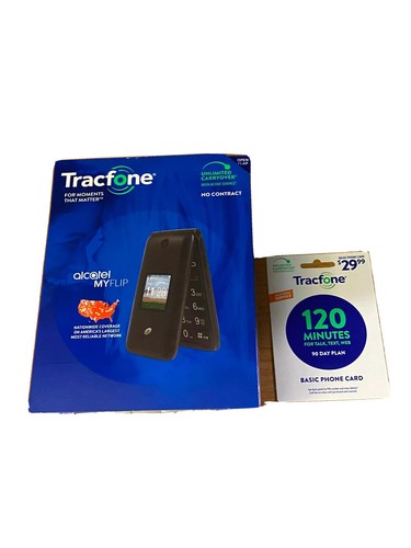 TracFone MyFlip Alcatel Prepaid Basic Cell Phone New Open Box - READ - Afbeelding 10 van 11