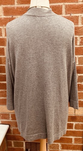 ZARA Size 12-14 (M) Grey Cardigan Thin Knit Summer Holiday Excellent L1 - Picture 6 of 7