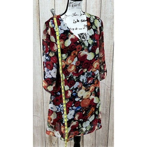 Lulus exklusives Ta-Rose Etuikleid Gr. Medium Karten rot Blumenmuster Etuikleid - Bild 3 von 7