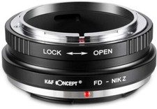 K F CONCEPT Lens Mount Adapter for Canon FD FL Lens to Nikon Z6 Z7 Camera