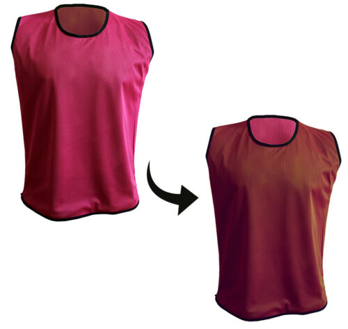 Bavaglini Reversibili Maglia Calcio Allenamento Calcio Netball Rugby Cricket Confezione da 10 - Foto 5 di 7