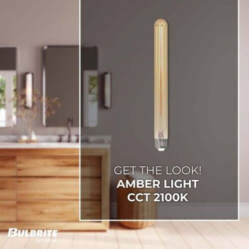Bulbrite 40-Watt Equivalent Amber Light T9 Long (E26) Medium Screw (2 Pack) - Picture 3 of 8